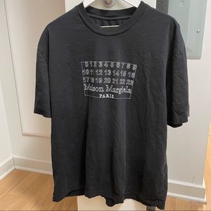MAISON MARGIELA numbers logo t shirt